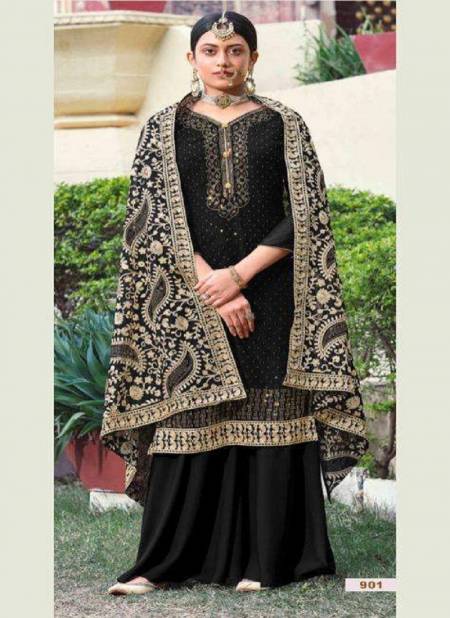 Black Colour Vouch Naari 1 Heavy Festive Wear Fancy Designer Salwar Suit Collection 901